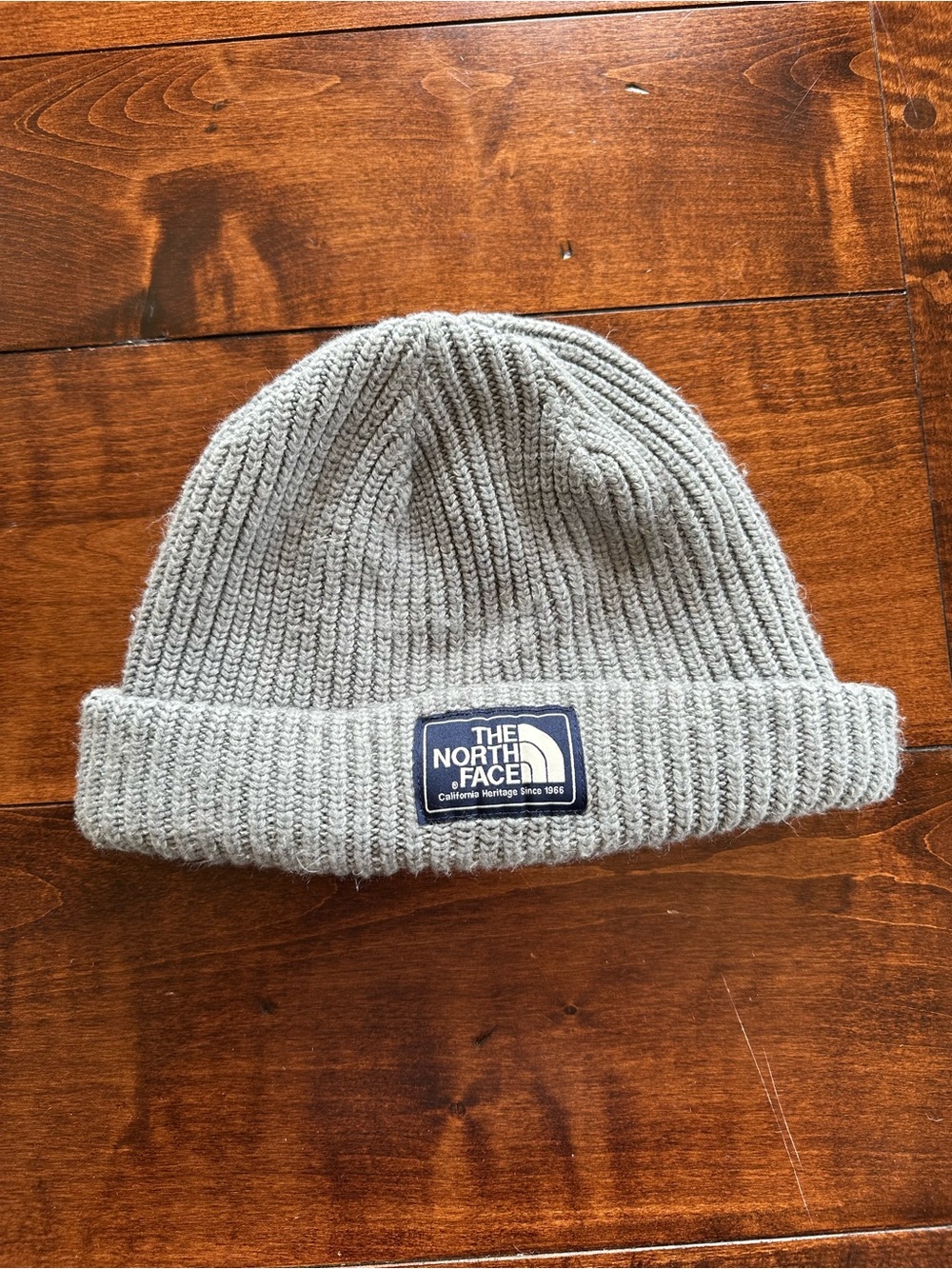 The North Face Gray Cuffed Rib Knit Beanie